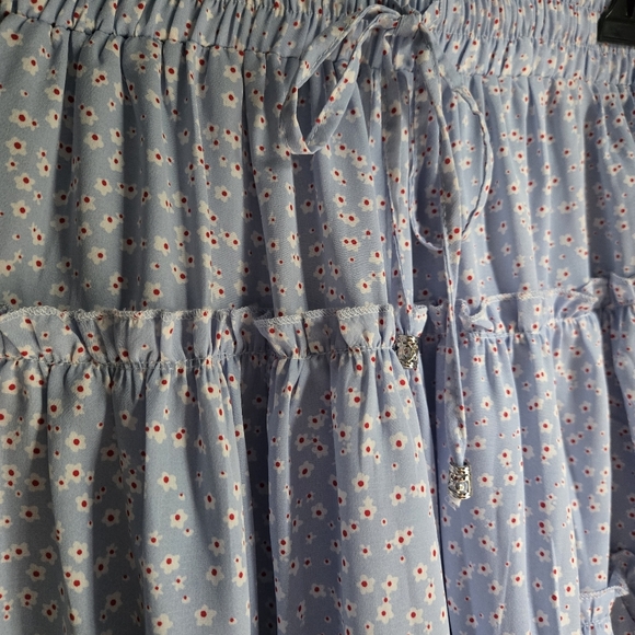 Princess Polly Blue Bubble Mini Skirt - Picture 7 of 7